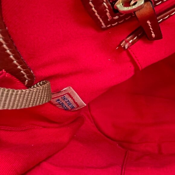 Lot DOONEY & BOURKE Apricot Coral Zip Zip Satchel Large Frame Coin Purse Wallet - Picture 7 of 14